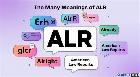 alr mean in text